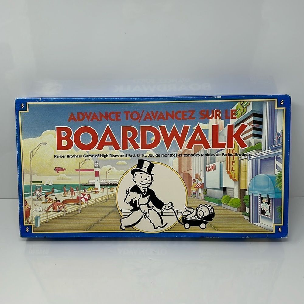 ADVANCED TO BOARDWALK Board Game 1985 Parker Brother CANADA (French / English)